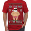 Ask Your Mom If I'm Real Funny, Funny Dirty Inappropriate Censored Santa Claus Ugly Christmas Sweater Men's T-Shirt
