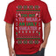 Too Hot to Wear an Ugly Sweater, Funny Pink Candy Cane Cut Diva Girl Reindeer Xmas Ugly Christmas Sweater Men's T-Shirt