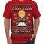 Sorry Santa Dad Never Came Back With Milk, Funny Viral Daddy Left Sad Kid Meme Ugly Christmas Sweater Men's T-Shirt