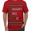 Naughty Nice Italian Funny Italians Italy Colors Ugly Christmas Sweater Men's T-Shirt