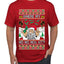 Santa Stripping Money Club Where My Ho's At Ugly Christmas Sweater Men's Graphic T-Shirt