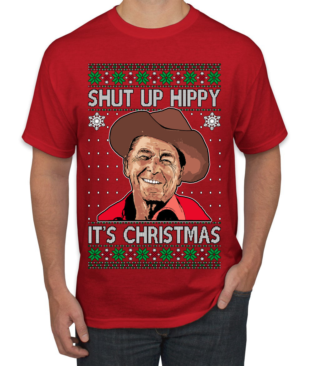 Shut Up Hippy It's Christmas Ugly Christmas Sweater Men's T-Shirt