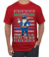 Santa Backs The Blue Pro Police Santa Claus Ugly Christmas Sweater Men's T-Shirt