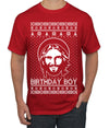 Birthday Boy Jesus Christ Ugly Christmas Sweater Men's T-Shirt