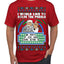 Santa Game Show I'd Like To Solve the Puzzle Wheel Ugly Christmas Sweater Men's T-Shirt