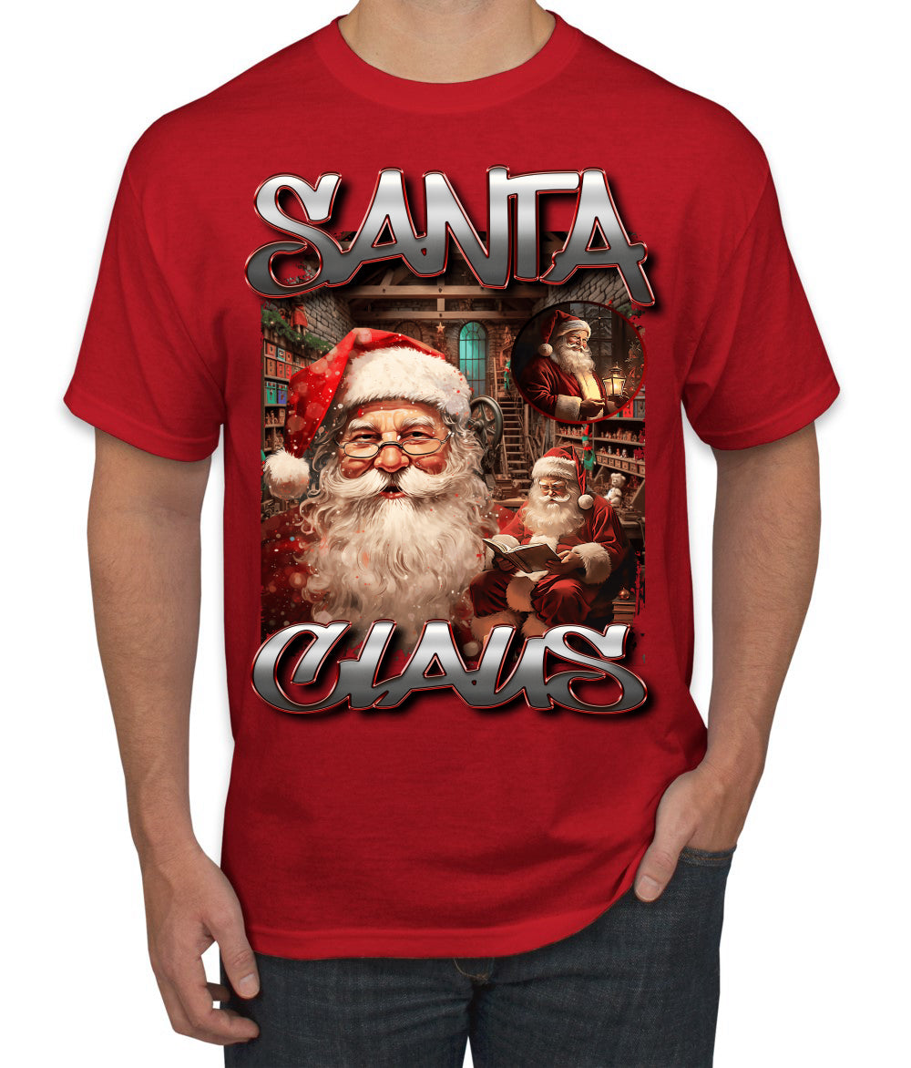 Santa Claus Bootleg Rap Music Style Ugly Christmas Sweater Men's T-Shirt