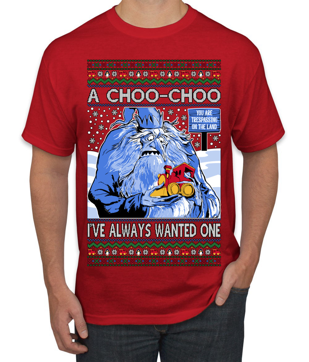 A Choo Choo I've Always Wanted One Winter Warlock Movie Ugly Christmas Sweater Men's T-Shirt