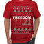 Freedom, Charlie Kirk Political Activist, Right Wing, Ugly Christmas Sweater Men's T-Shirt