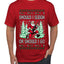 Should I Sleigh Or Should I Go, 80s Rock n' Roll Song, Electric Guitar, Ugly Christmas Sweater Men's T-Shirt