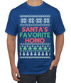 Santa's Favorite Homo Ugly Christmas Sweater Men's T-Shirt