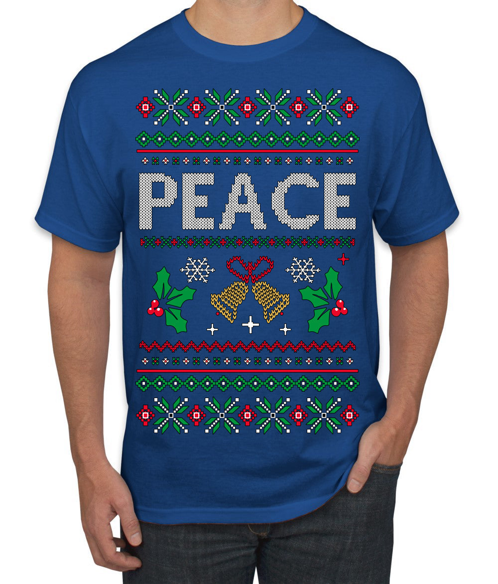 Peace Ugly Christmas Sweater Men's T-Shirt