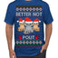 Better Not Pout, Cute Sad Santa Cats | Funny Ugly Christmas Sweater Men's T-Shirt