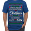 Serial Killer Docs or Christmas Movies Slaying Sleighing Ugly Christmas Sweater Men's T-Shirt