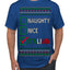 Naughty Nice Italian Funny Italians Italy Colors Ugly Christmas Sweater Men's T-Shirt