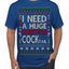 I Need a Huge Christmas Cocktail Funny Dirty Joke Drinking Ugly Christmas Sweater Men's T-Shirt