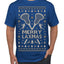 Merry Laxmas Funny Lacrosse Sports LAX Teen Sports Pun Ugly Christmas Sweater Men's T-Shirt