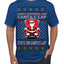 What Happens on Santa's Lap Stays on Santa's Lap, Funny Dirty X Rated Naughty Ugly Christmas Sweater Men's T-Shirt