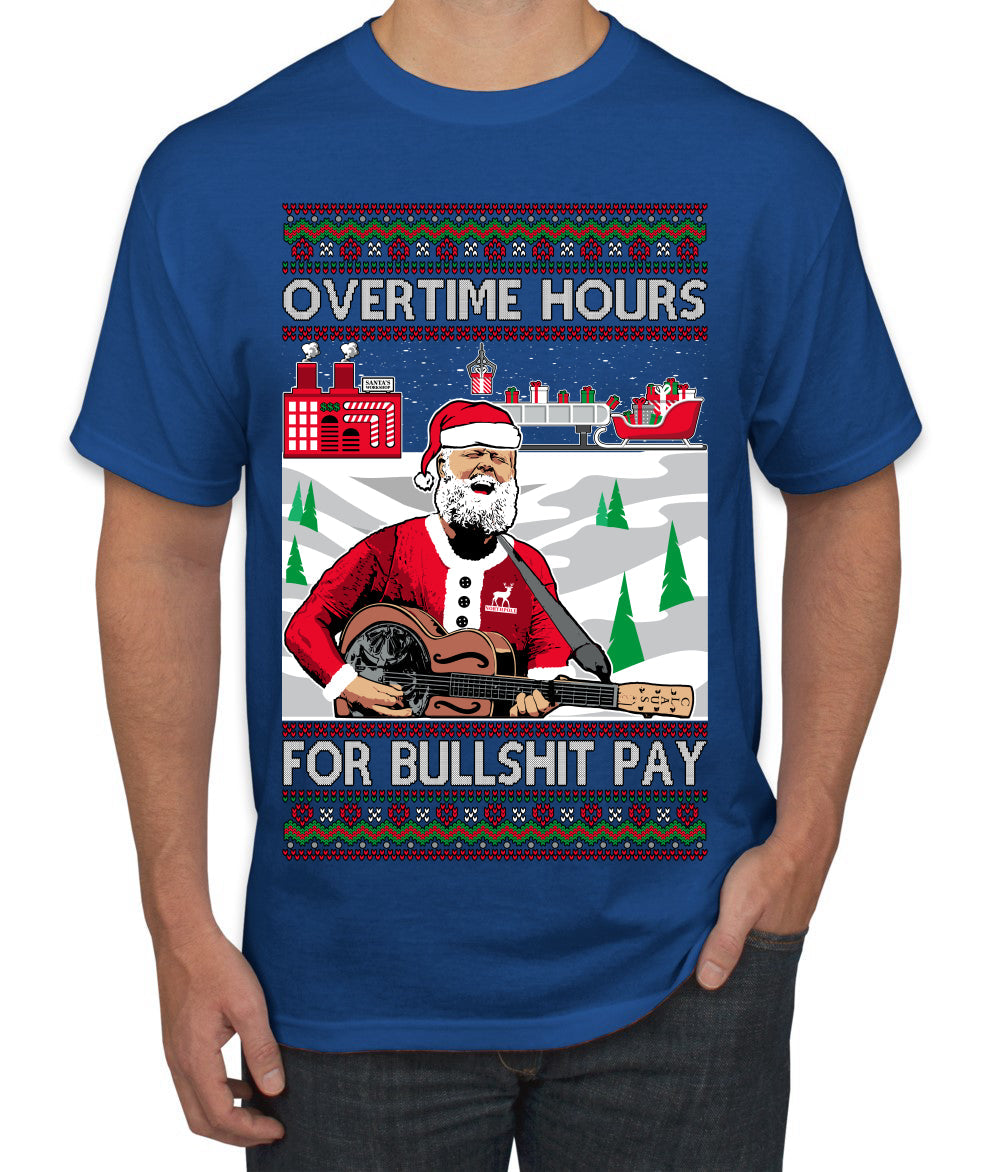Overtime Hours Rich Men North of Richmond Ugly Christmas Sweater Men's T-Shirt