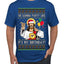 Gonna Party Like It's My Birthday Jesus Ugly Christmas Sweater Men's T-Shirt