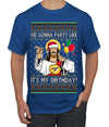 Gonna Party Like It's My Birthday Jesus Ugly Christmas Sweater Men's T-Shirt
