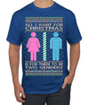 All I Want For Christmas Is For There To Be Two Genders Ugly Christmas Sweater Men's T-Shirt