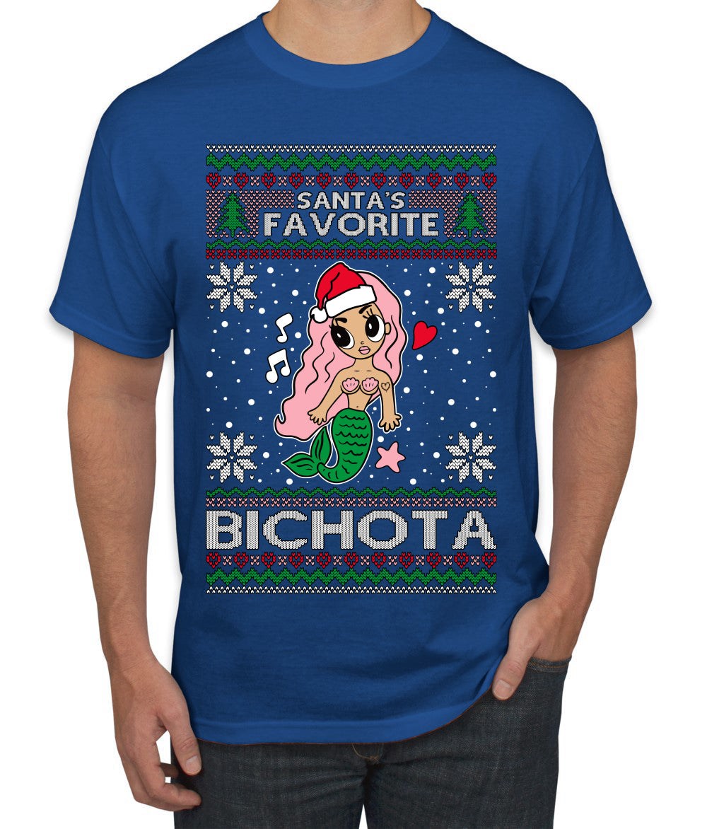 Christmas Karol Santa's Favorite Bichota Ugly Christmas Sweater Men's T-Shirt