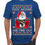 F Around And Find Out Santa Ugly Christmas Sweater Men's T-Shirt