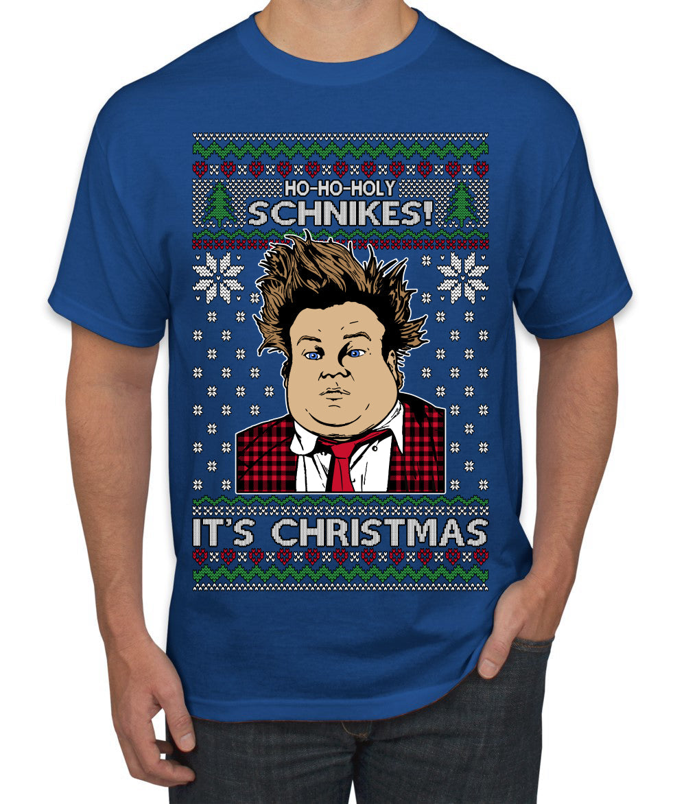 Ho Ho Holy Schnikes Funny 90s Classic Tommy Boy Movie Ugly Christmas Sweater Men's T-Shirt
