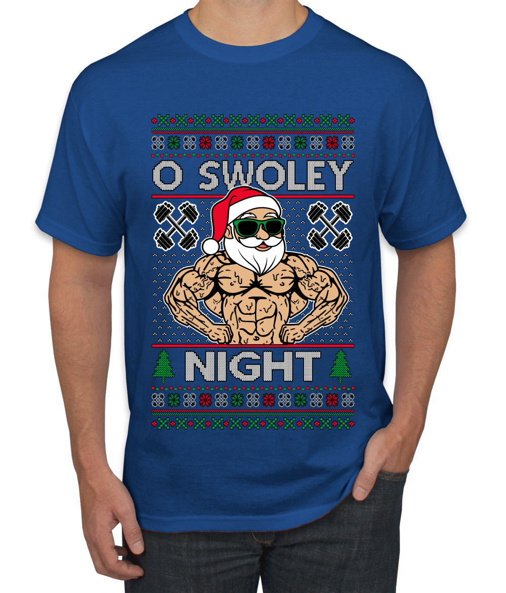 O Swoley Night, Exercise and Fitness Enthusiast, Ugly Christmas Sweater Men's T-Shirt