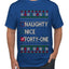 Funny Meme List Naughty, Nice, 41, Ugly Christmas Sweater Men's T-Shirt