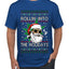 Rollin' Into The Holidays Christmas Sweater, Ugly Christmas Sweater Men's T-Shirt