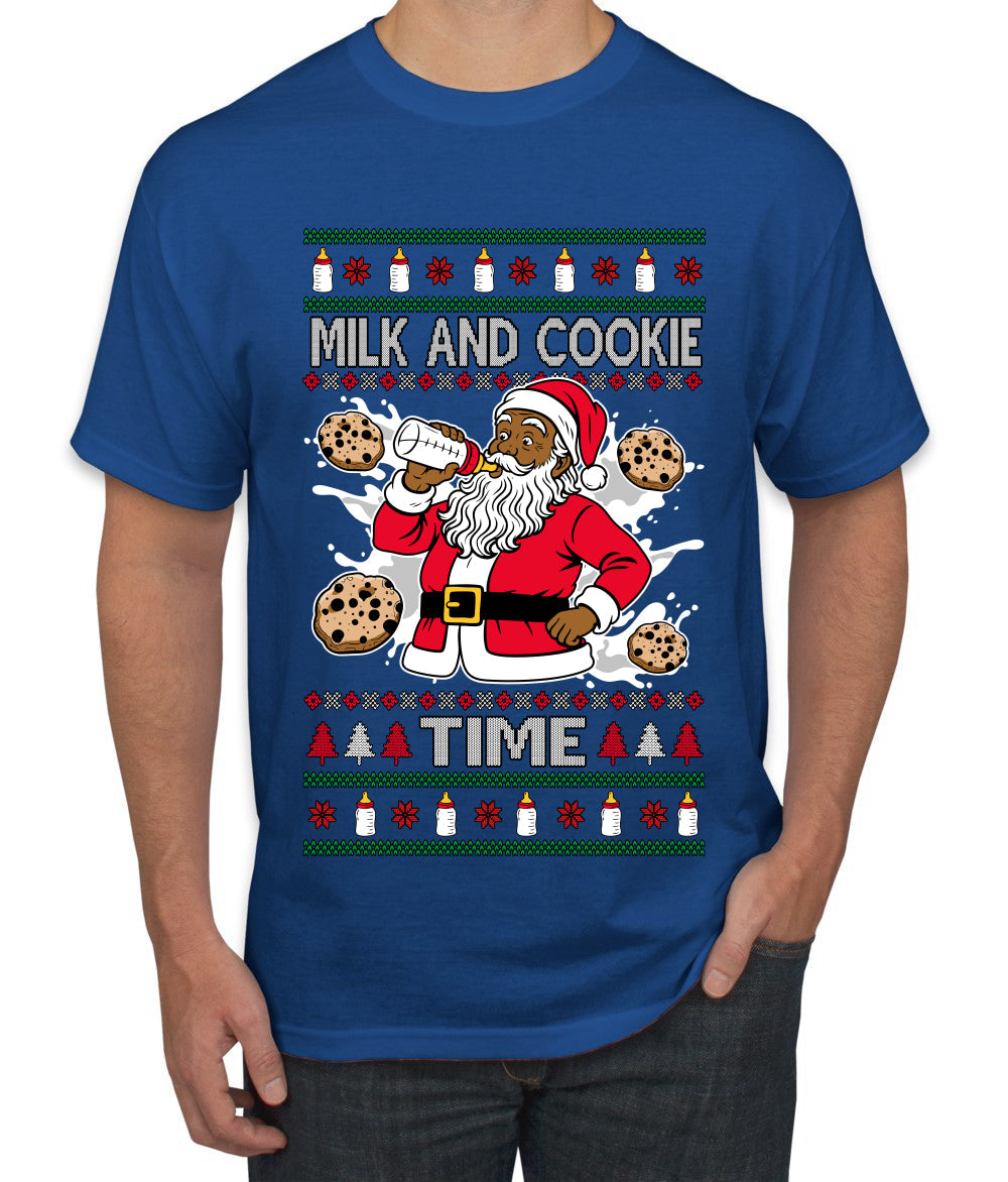 Milk And Cookie Time Christmas Sweater, Ugly Christmas Sweater Men's T-Shirt
