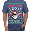 I Do It for the Hos Funny Santa Claus Ugly Christmas Sweater Men's T-Shirt