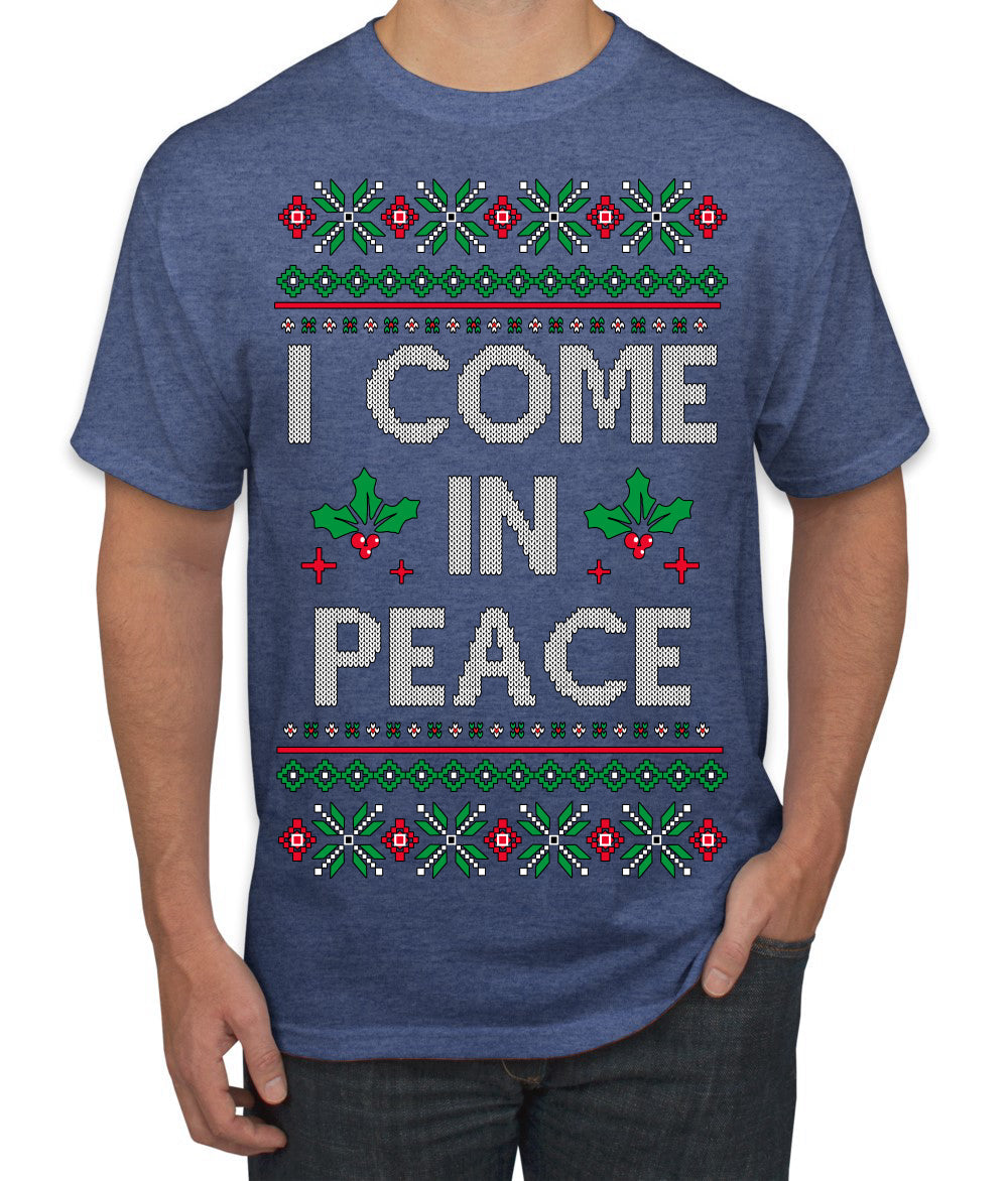 I Come in Peace Ugly Christmas Sweater Men's T-Shirt