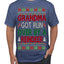 Grandma Got Ran Over by a Reindeer | Classic Xmas Song Holiday Movie Quote Ugly Christmas Sweater Men's T-Shirt