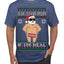 Ask Your Mom If I'm Real Funny, Funny Dirty Inappropriate Censored Santa Claus Ugly Christmas Sweater Men's T-Shirt
