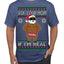 Ask Your Mom If I'm Real Funny Black Santa Claus Censored Ugly Christmas Sweater Men's T-Shirt