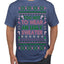 Too Hot to Wear an Ugly Sweater, Funny Pink Candy Cane Cut Diva Girl Reindeer Xmas Ugly Christmas Sweater Men's T-Shirt