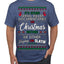 Serial Killer Docs or Christmas Movies Slaying Sleighing Ugly Christmas Sweater Men's T-Shirt
