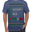 Naughty Nice Italian Funny Italians Italy Colors Ugly Christmas Sweater Men's T-Shirt