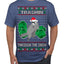 Trashin Through the Snow Funny Trash Panda Raccoon Meme Ugly Christmas Sweater Men's T-Shirt