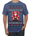 What Happens on Santa's Lap Stays on Santa's Lap, Funny Dirty X Rated Naughty Ugly Christmas Sweater Men's T-Shirt