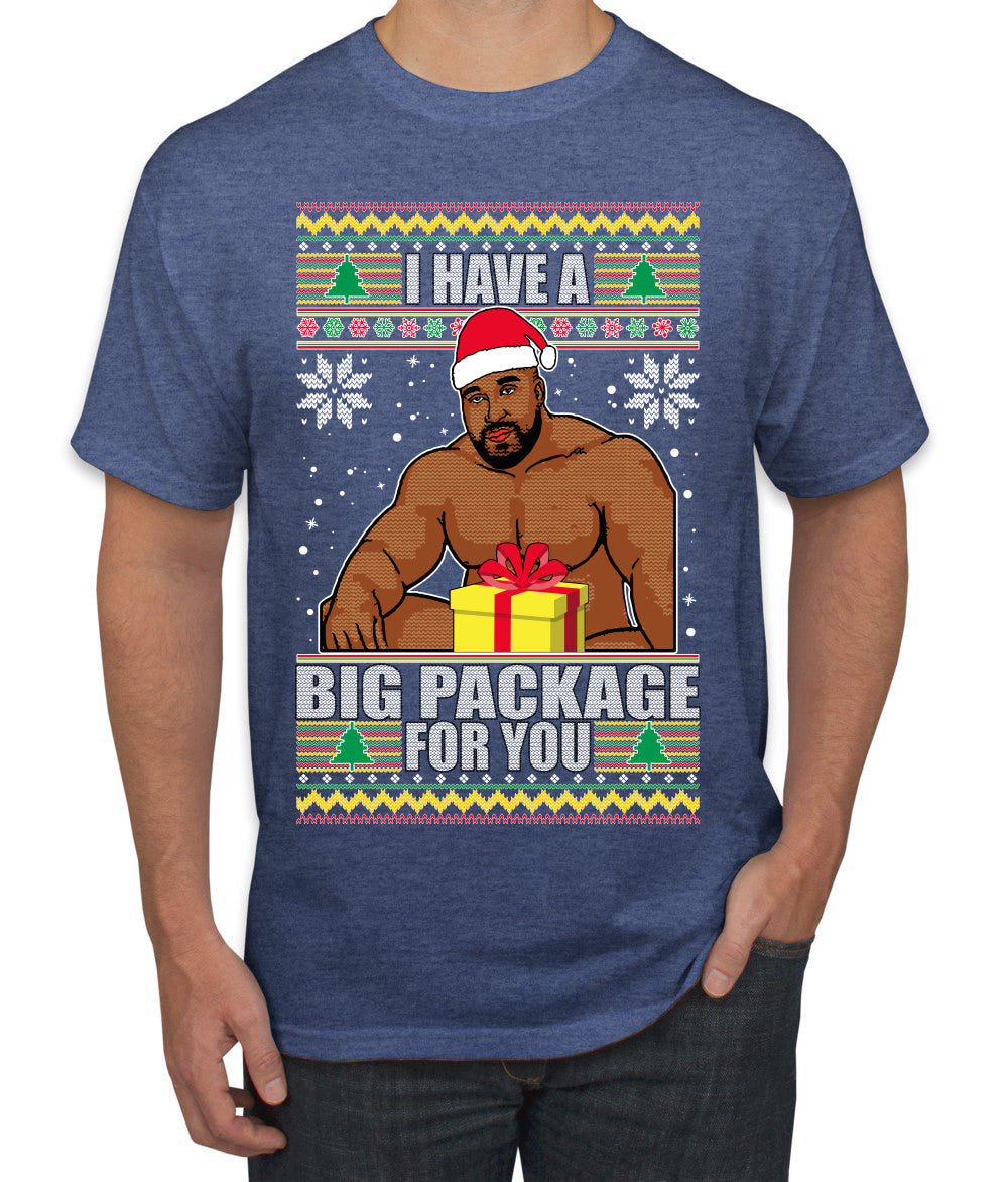 I Have A Big Package Meme Barry Wood Ugly Christmas Sweater Men's Graphic T-Shirt
