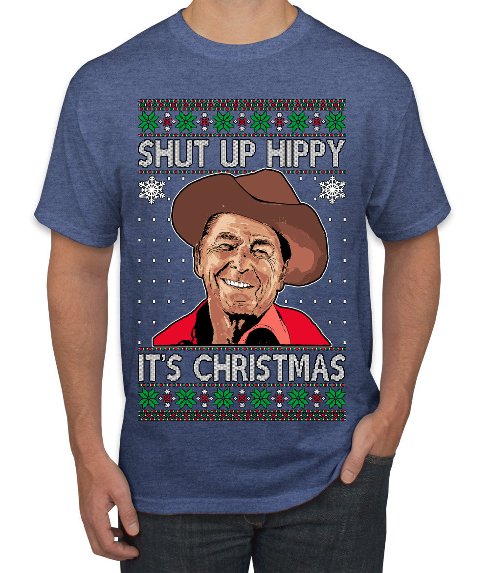 Shut Up Hippy It's Christmas Ugly Christmas Sweater Men's T-Shirt