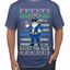 Santa Backs The Blue Pro Police Santa Claus Ugly Christmas Sweater Men's T-Shirt