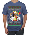 Gonna Party Like It's My Birthday Jesus Ugly Christmas Sweater Men's T-Shirt