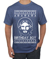 Birthday Boy Jesus Christ Ugly Christmas Sweater Men's T-Shirt