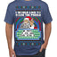 Santa Game Show I'd Like To Solve the Puzzle Wheel Ugly Christmas Sweater Men's T-Shirt