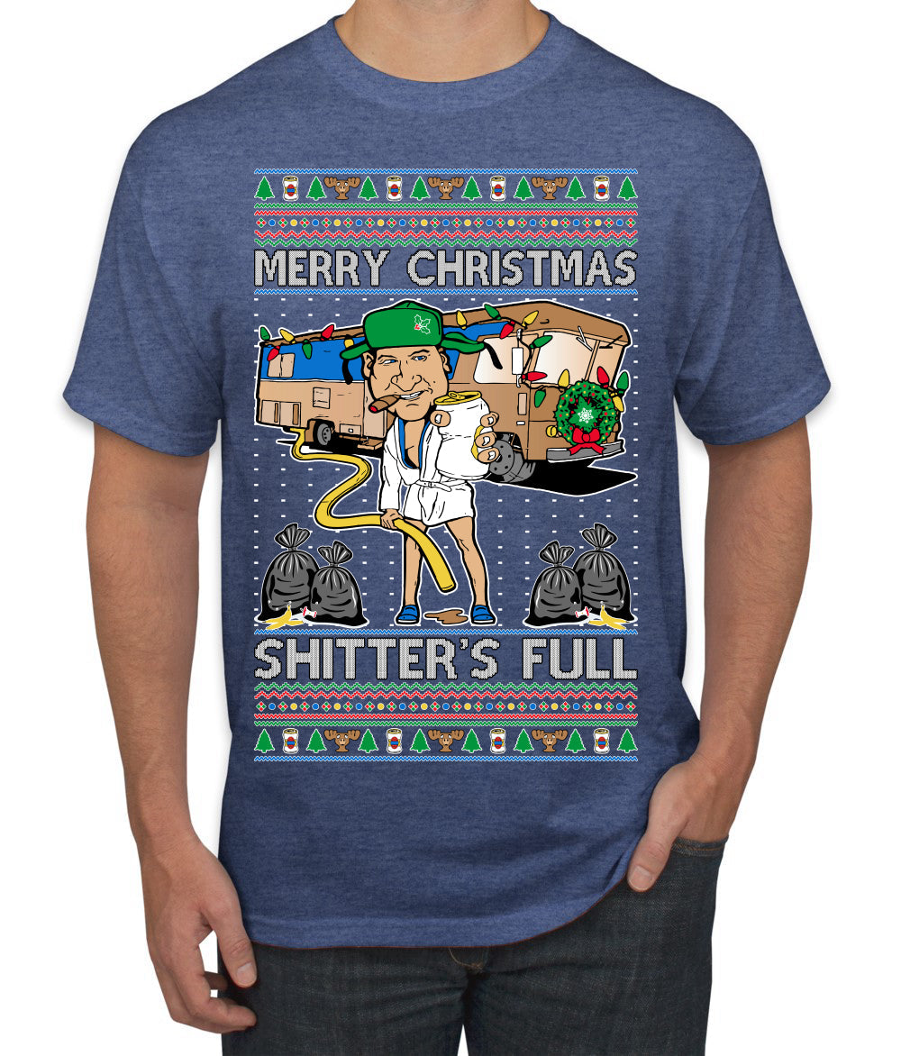 Merry Christmas Shitter's Full Ugly Christmas Sweater Men's T-Shirt