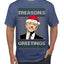 Treason's Greetings Biden President Humor Ugly Christmas Sweater Men's T-Shirt